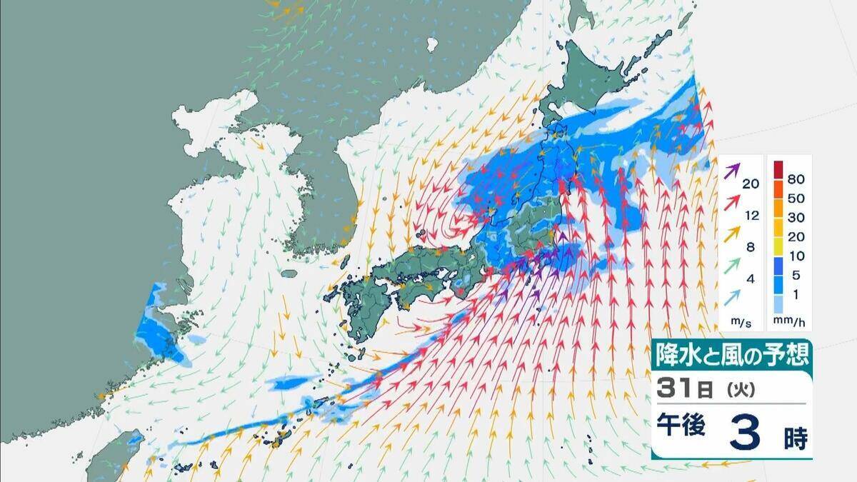【春の嵐】西日本の広範囲で落雷や激しい突風に注意 　大気の状態が非常に不安定、30日～31日にかけて近畿で最大20メートルの風【気象庁　雨と風シミュレーション】