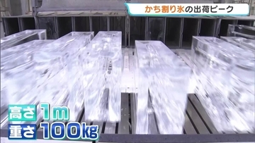 もうすぐ夏本番！「かち割り氷」工場フル稼働で1日100t製造中　仕分けロボットも大忙し　兵庫・太子町