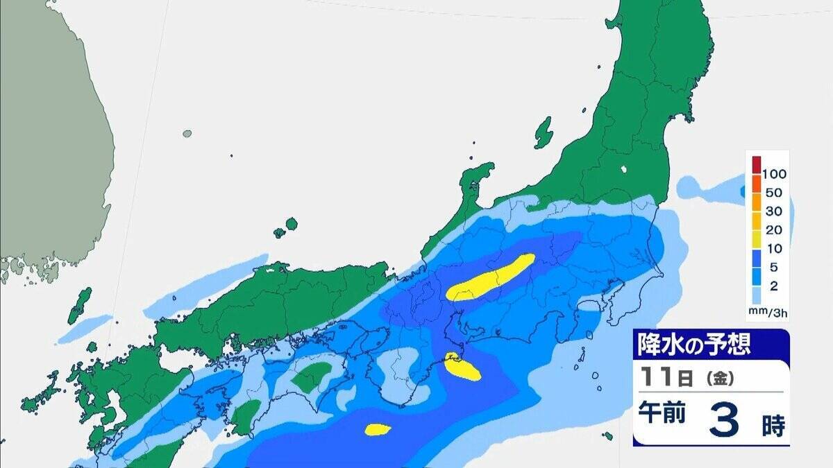 【大雨情報】大阪・兵庫・和歌山は線状降水帯発生のおそれ 元台風24号が北上 秋雨前線の活動が活発化