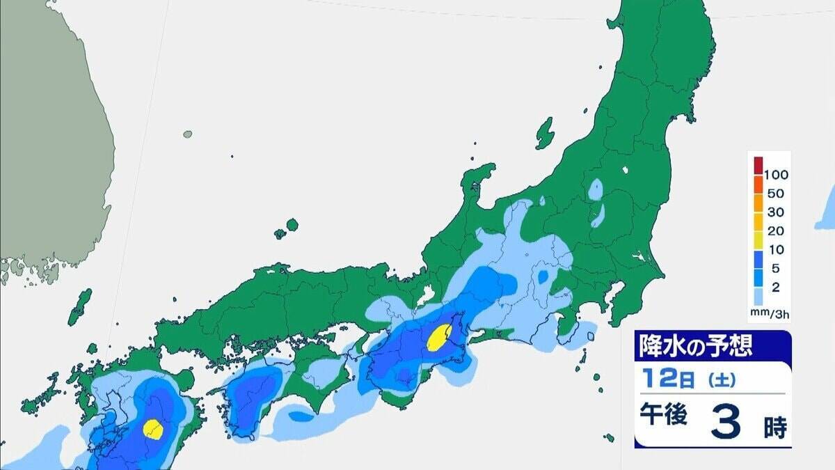【大雨情報】大阪・兵庫・和歌山は線状降水帯発生のおそれ 元台風24号が北上 秋雨前線の活動が活発化