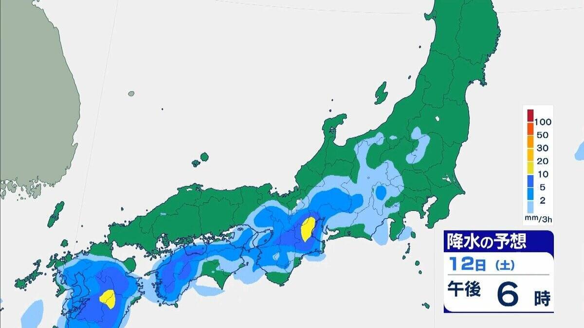 【大雨情報】大阪・兵庫・和歌山は線状降水帯発生のおそれ 元台風24号が北上 秋雨前線の活動が活発化