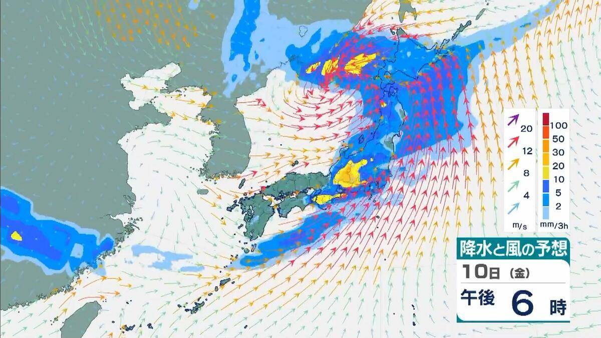 【春の嵐】近畿地方などで急な強い雨、落雷や激しい突風に夜遅くまで注意　北海道では日曜日にかけ暴風高波のおそれ【雨と風シミュレーション　気象庁】