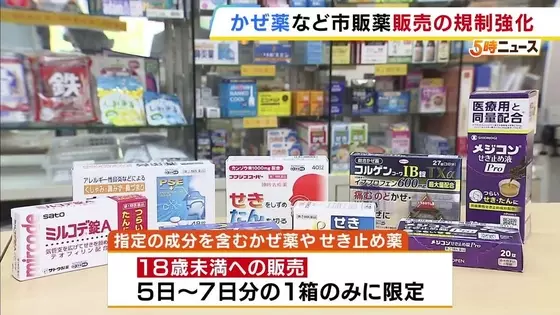 オーバードーズ対策なるか…きょうからかぜ薬など市販薬の販売規制強化　18歳未満は5日～7日分の1箱まで、18歳以上も大容量購入時は目的を確認