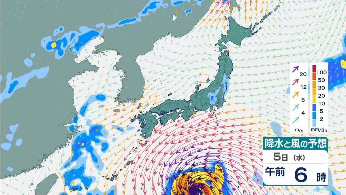 【台風13号】「猛烈」な勢力でウェーク島近海を西北西へ…最大瞬間風速「秒速80メートル」　来週5日ごろには日本の南へ接近のおそれ　地震被災地も最新情報に注視を【雨と風最新シミュレーション】