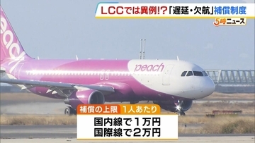 LCC・ピーチが「遅延や欠航」を補償　上限は1人あたり「国内線1万円・国際線2万円」　自然災害などが原因の遅延や欠航は対象外