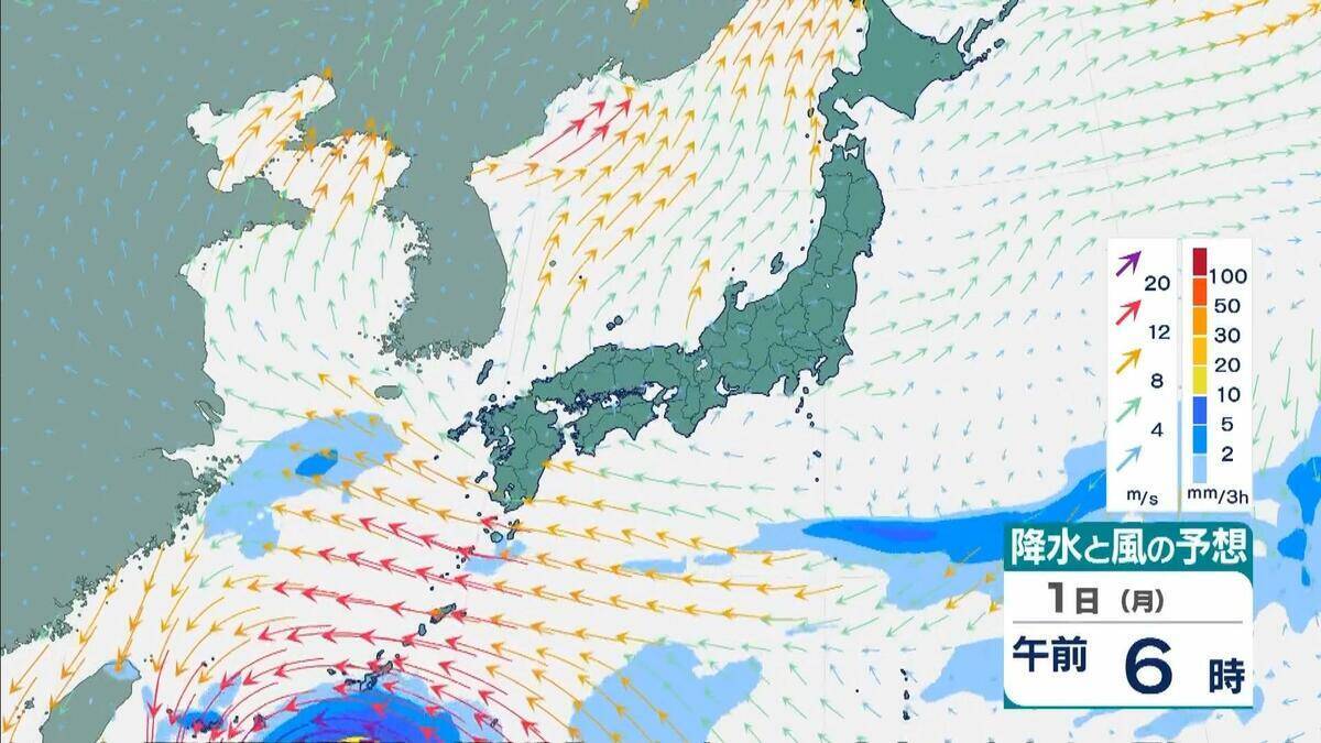 【台風6号】6月2日（火）に沖縄直撃か　予報円に近畿入る…日本列島に沿うように「急カーブ」？九州・中国・四国などに影響のおそれも【雨と風最新シミュレーション】