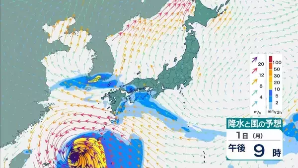 「【台風6号】6月2日（火）に沖縄直撃か　予報円に近畿入る…日本列島に沿うように「急カーブ」？九州・中国・四国などに影響のおそれも【雨と風最新シミュレーション】」の画像
