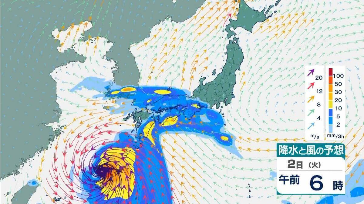 【台風6号】6月2日（火）に沖縄直撃か　予報円に近畿入る…日本列島に沿うように「急カーブ」？九州・中国・四国などに影響のおそれも【雨と風最新シミュレーション】