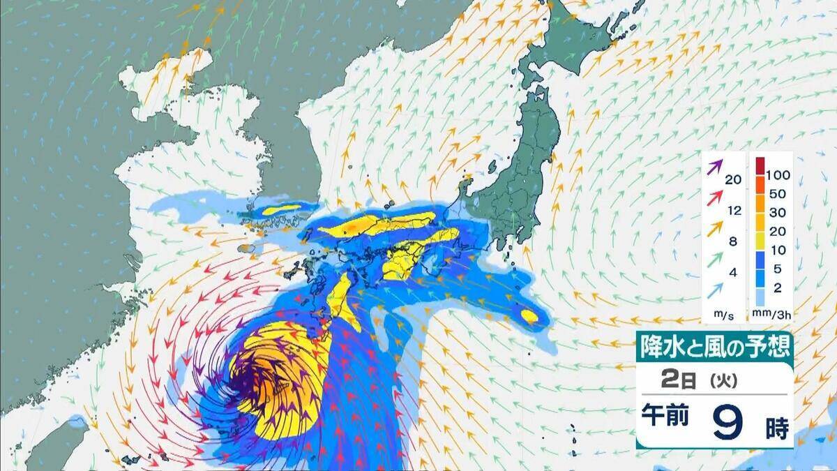 【台風6号】6月2日（火）に沖縄直撃か　予報円に近畿入る…日本列島に沿うように「急カーブ」？九州・中国・四国などに影響のおそれも【雨と風最新シミュレーション】