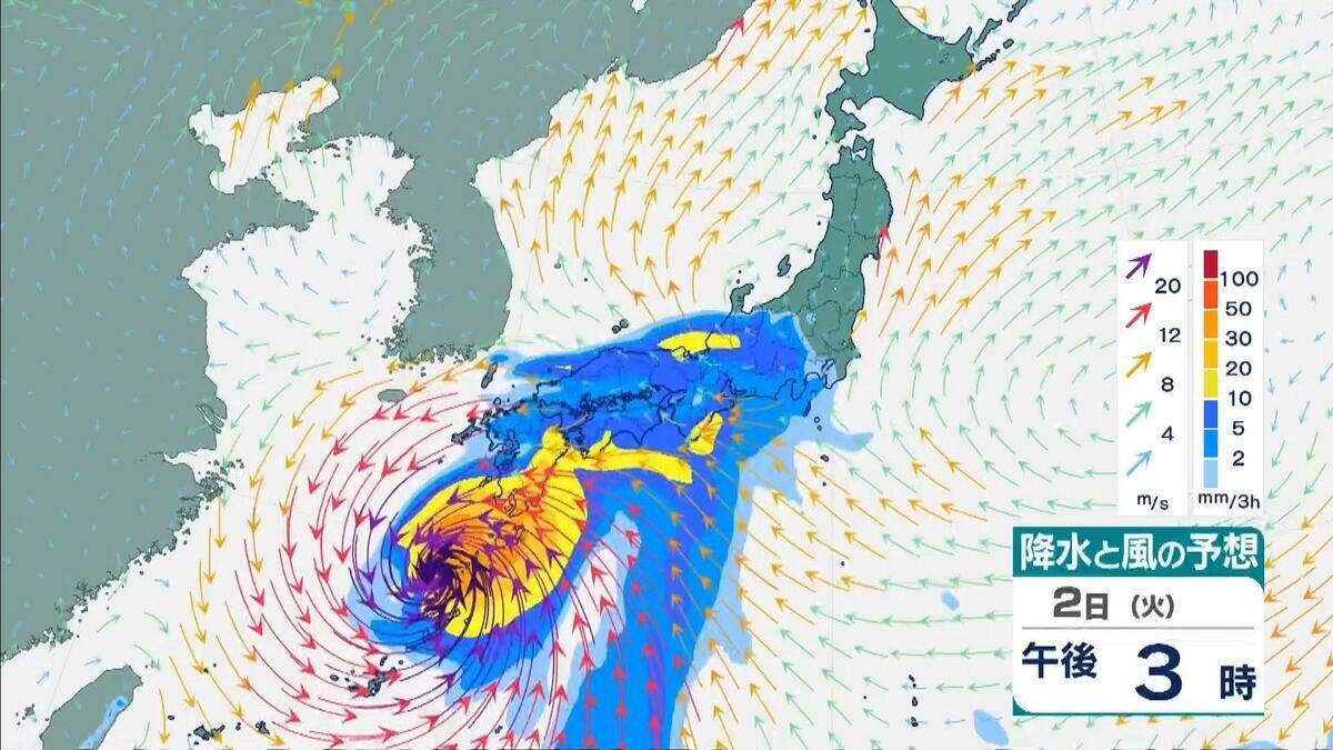 【台風6号】6月2日（火）に沖縄直撃か　予報円に近畿入る…日本列島に沿うように「急カーブ」？九州・中国・四国などに影響のおそれも【雨と風最新シミュレーション】