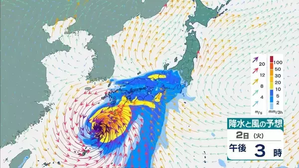 「【台風6号】6月2日（火）に沖縄直撃か　予報円に近畿入る…日本列島に沿うように「急カーブ」？九州・中国・四国などに影響のおそれも【雨と風最新シミュレーション】」の画像