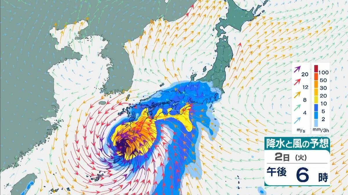 【台風6号】6月2日（火）に沖縄直撃か　予報円に近畿入る…日本列島に沿うように「急カーブ」？九州・中国・四国などに影響のおそれも【雨と風最新シミュレーション】