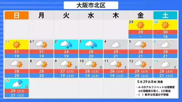 「【台風6号】6月2日（火）に沖縄直撃か　予報円に近畿入る…日本列島に沿うように「急カーブ」？九州・中国・四国などに影響のおそれも【雨と風最新シミュレーション】」の画像