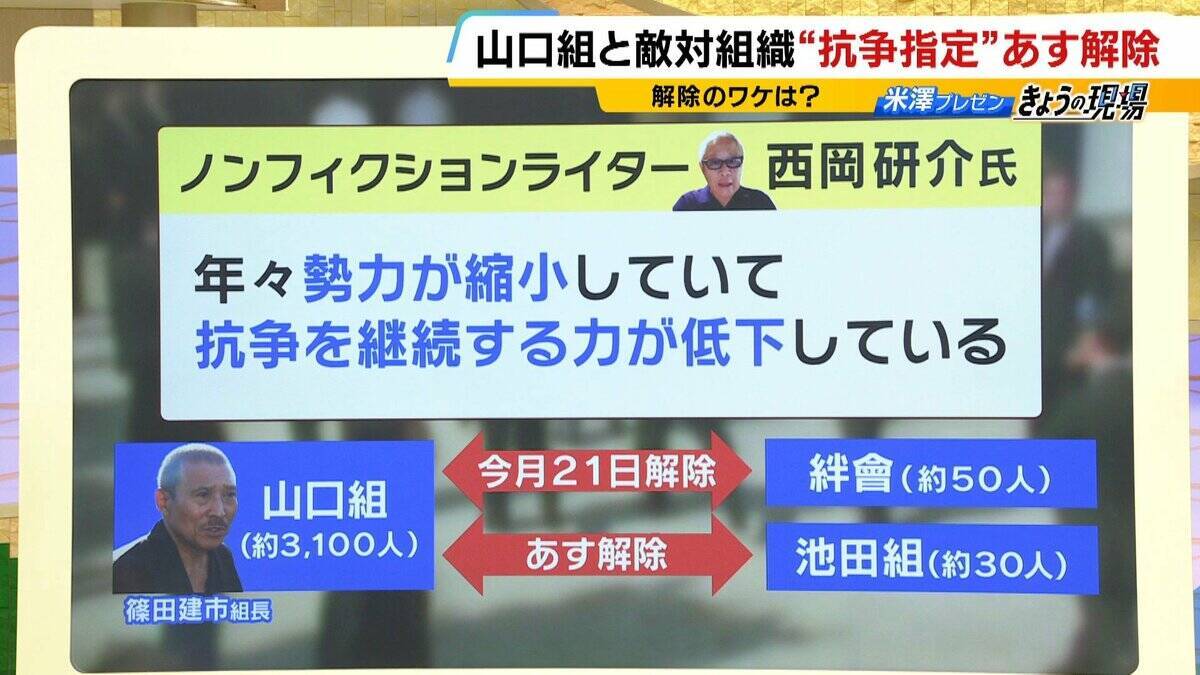 【六代目山口組】絆會・池田組との“特定抗争指定”解除へ　組織分裂から11年…組員は半減「抗争継続する力が低下」指摘も　裏で活発化「半グレ・トクリュウ」との関係は？