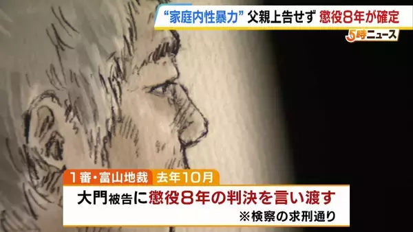 「「やっと自分の人生を生きていく」約4年間に及んだ実父の性加害…大門広治被告（54）に懲役8年確定　被害女性の思い「家庭内性暴力に苦しむ人に何ができるのか示せたら」民事訴訟も検討」の画像