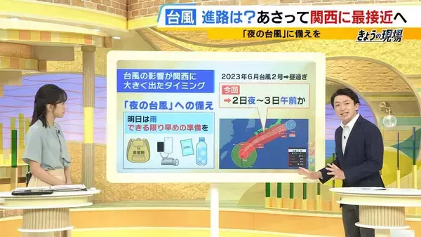 「【台風6号】6月の台風は珍しいが…湿った空気が梅雨前線を活発化⇒大雨になりやすい？3年前の“似た進路の台風”と比較　2日夜 〜3日午前に関西最接近おそれ…今知っておきたい「新たな防災気象情報」【気象予報士解説】」の画像