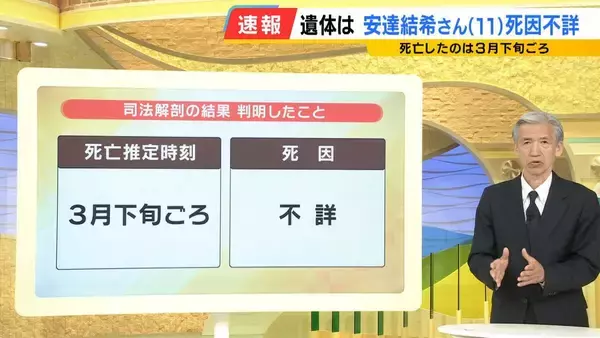 「【遺体は安達結希さんと判明】死因は不詳「刺し傷や頭の損傷を否定。遺体の状況から死因の割り出しが難しかったか」元京都府警・捜査一課長が指摘　死亡推定時刻は3月下旬ごろ【解説】」の画像