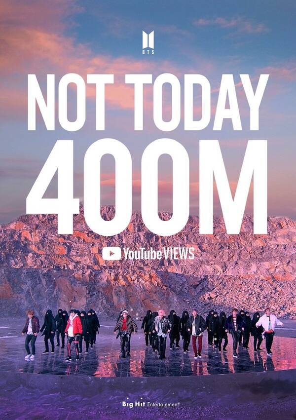 Bts Not Today Mvが4億再生を突破 韓国アーティスト最多4億再生突破mv記録を自己更新 年5月11日 エキサイトニュース