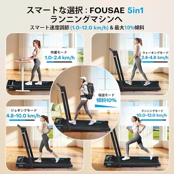 Amazon、FOUSAEのルームランナー「FOUSAE X381PT」を24,210円で販売中（タイムセール）