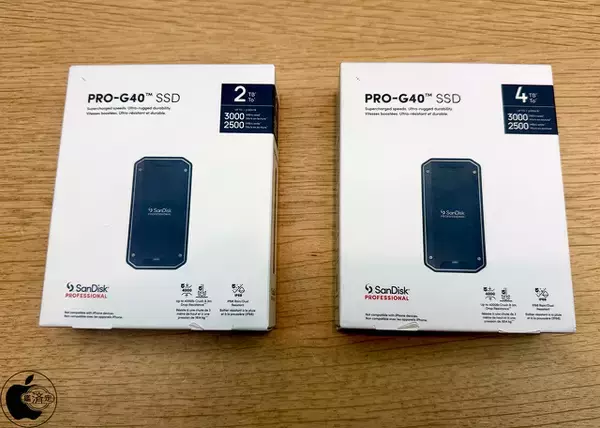 Apple Store、SanDisk ProfessionalのThunderbolt 3接続防塵防水ポータブルSSD「SanDisk Professional PRO-G40 SSD」の販売価格を約140%値上げ