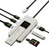 「Amazon、MinthouzのSSD外付けケース付きUSB-C接続8-in-1ハブ「MT-UHP3420-B」を2,169円で販売中（クーポン適用）」の画像1