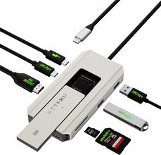Amazon、MinthouzのSSD外付けケース付きUSB-C接続8-in-1ハブ「MT-UHP3420-B」を2,169円で販売中（クーポン適用）
