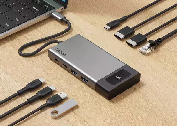 ベルキン、プライバシーボタン搭載ハブ「Belkin Connect 8ポート デュアルディスプレイ対応 USB-C ハブ」を販売開始