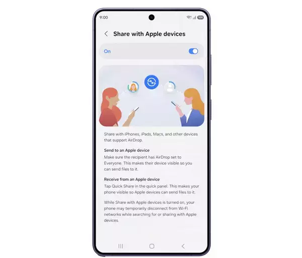サムスン電子、Samsung Galaxy S26シリーズのQuick Shareが「AirDrop」に対応