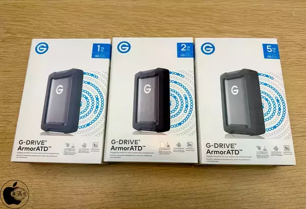 Apple Store、Western DigitalのUSB-C接続耐衝撃ポータブルHDD「G‑DRIVE ArmorATD Portable Hard Drive」（2026）を販売開始