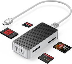 Amazon、ORICOのThunderbolt 3接続4-in-1カードリーダー「ORICO-M4DK-SV」を11,357円で販売中（タイムセール）