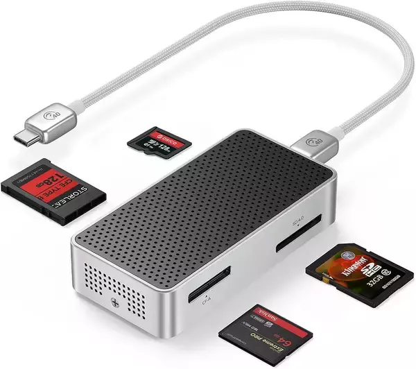 Amazon、ORICOのThunderbolt 3接続4-in-1カードリーダー「ORICO-M4DK-SV」を11,357円で販売中（タイムセール）