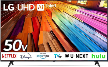 Amazon、LGのwebOS搭載50V型 4K液晶スマートテレビ「50UT8000PJB」を56,800円で販売中（タイムセール）