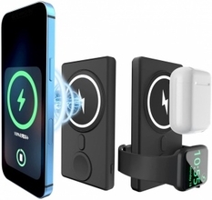 Amazon、VHBWのApple Watch充電も可能なMagSafeマウント対応Qi充電モバイルバッテリー「VHBW HTY-0502400」を2,799円で特価販売中