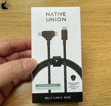 Apple Store、Native Unionの2-in-1充電編組ケーブル「Native Union Belt Cable Duo USB-C to Lightning and USB-C Cable」を販売開始