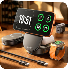 Amazon、LISENの45W USB電源アダプタ付きQi2.2認証 25Wワイヤレス3-in-1充電器「Lisen 2E469」を4,409円で販売中（クーポン適用）