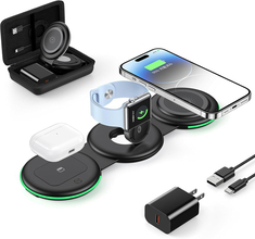 Amazon、ADADPUのMagSafe対応3 in 1 ワイヤレス充電器「F22」を1,299円で販売中（ブラックフライデーセール）