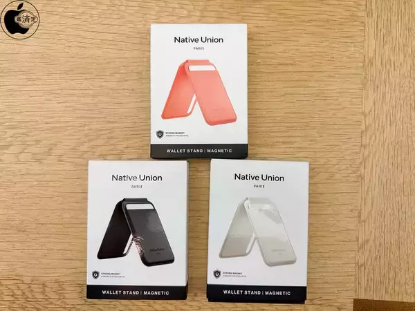 Apple Store、Native UnionのMagSafeマウント対応ヴィーガンレザースタンド「Native Union Active Wallet Magnetic Stand（MagSafe対応）」を販売開始