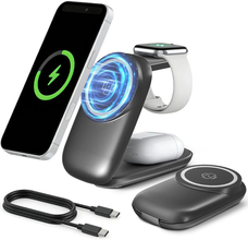 Amazon、SeiminaのMagSafe対応3 in 1 ワイヤレス充電器「Seimina W72」を2,980円で販売中（クーポン適用）