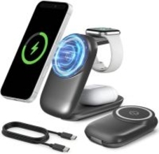 Amazon、SeiminaのMagSafe対応3 in 1 ワイヤレス充電器「Seimina W72」を2,980円で販売中（クーポン適用）