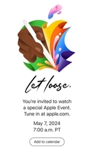 Apple、2024年5月7日にオンラインイベント「Let Loose」（何でもあり。）を開催
