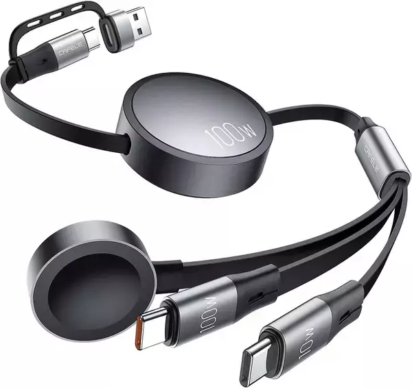 Amazon、CAFELEのApple Watch磁気充電器付きUSB-C 3 in 2充電ケーブルを2,399円で販売中（タイムセール）