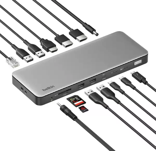ベルキン、14ポートを集約したThunderbolt 4接続ドック「Belkin Thunderbolt 4 ドッキングステーション 14-in-1」を販売開始