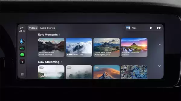 WWDC26：iOS 27のCarPlayでアプリ内の動画を視聴可能に