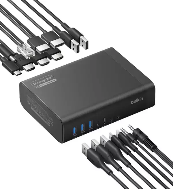 ベルキン、16ポートを集約したUSB-C接続ドック「Belkin USB-C ドッキングステーション 16-in-1」を販売開始