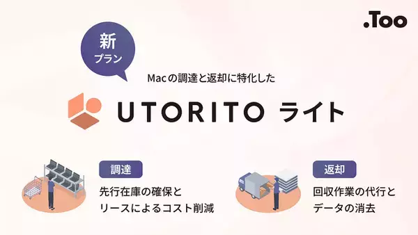 Too、デバイスの調達と返却に特化した新プラン「UTORITOライト」の提供を開始