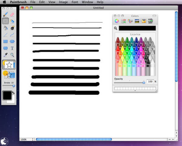 シンプルなmac用お絵描きソフト Paintbrush を試す 10年10月31日 エキサイトニュース