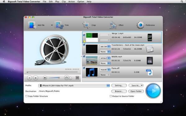 Bigasoft Apple Prores変換にも対応したmac用動画変換アプリ Bigasoft Total Video Converter を Mac App Storeにて販売開始 12年4月18日 エキサイトニュース
