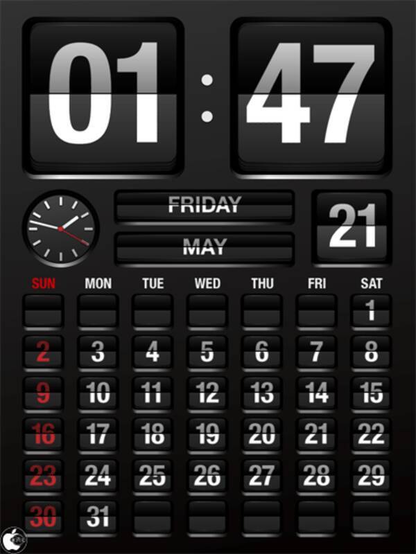 Ipad用卓上時計 カレンダーアプリ Flip Time Xl を試す 10年5月21日 エキサイトニュース