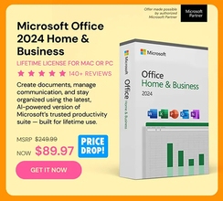 StackSocial「Microsoft Office Home & Business for Mac 2024(1ライセンス/永続版)」を89.97ドル（64%オフ）で販売中（数量限定）
