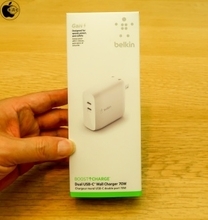 Apple Store、Belkinの合計最大70W給電が可能な2ポートGaN充電器「Belkin BOOST↑Charge Pro Dual USB-C Wall Charger 70W」を販売開始
